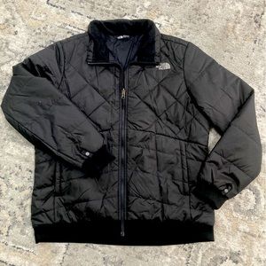 EUC North Face Black Puffer Jacket Coat Quilted Snow SKI Coat Winter XL